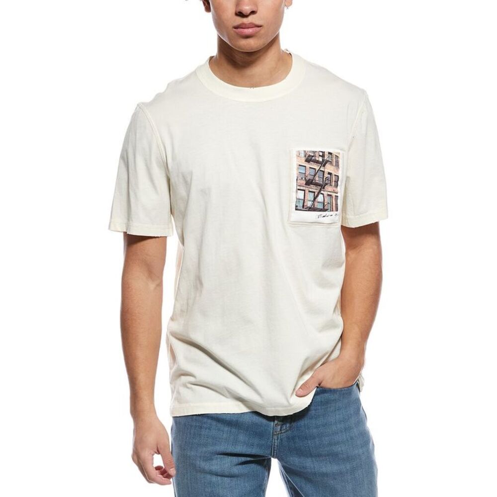 Helmut Lang Mens  Postcard T-Shirt, White